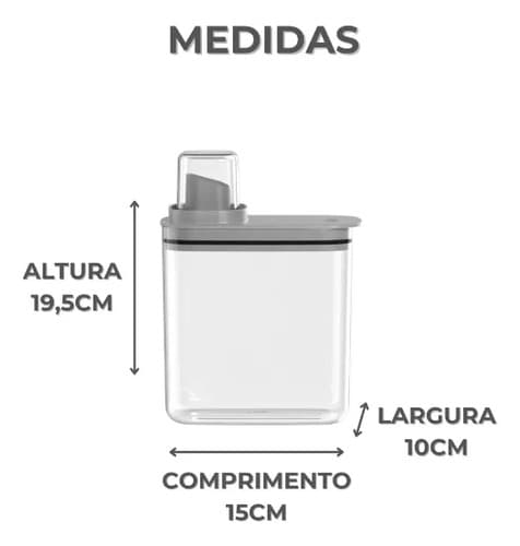 Kit 2 Dispenser Organizador Lavanderia Sabão Amaciante 1,5l Cinza