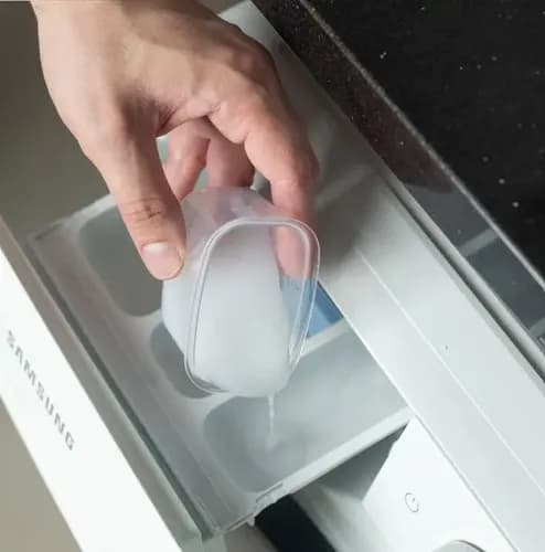 Kit 2 Dispenser Organizador Lavanderia Copo Medidor 2,3l Cinza