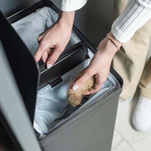 Lixeira Com Pedal Trium 46 L + 4 L Preto Cozinha/lavanderia Preto