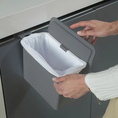 Lixeira Com Pedal Trium 46 L + 4 L Preto Cozinha/lavanderia Preto