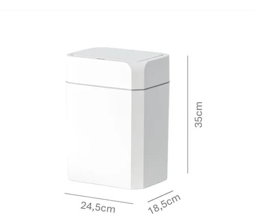Lixeira 12l Com Sensor Automático Nkf Home Para Banheiro Branco