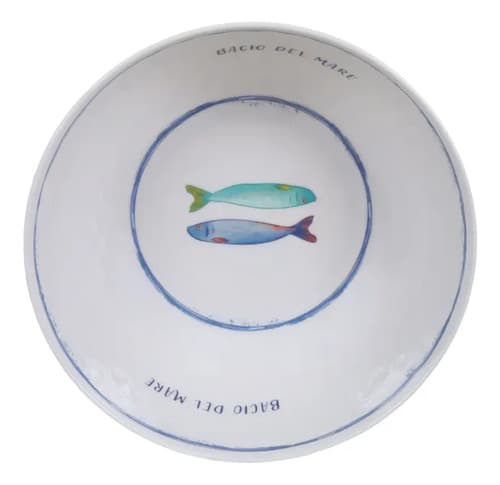 Jogo De Pratos Náutico Melamina 19 Peças Super Resistentes Estampa Nautica Náutica