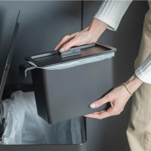 Lixeira Com Pedal Trium 46 L + 4 L Preto Cozinha/lavanderia Preto