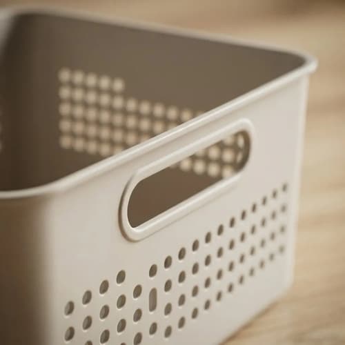 Cesto Ou Flow 9cm -5,4l Organização Lavanderia/armário Bege