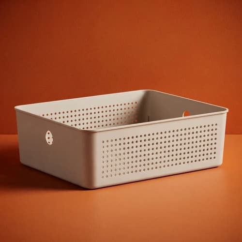 Cesto Ou Flow 9cm -5,4l Organização Lavanderia/armário Bege