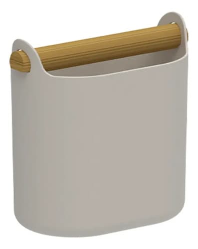 Kit Porta Tempero Giratório Divisória+ Porta Utensílios Lume Bege
